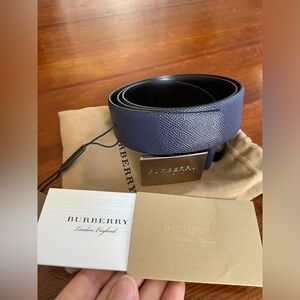 Men’s small Burberry navy blue belt - New With Tags